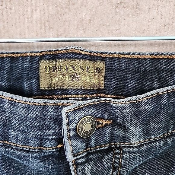 Urban Star Men's Dark Blue Denim Jeans Straight Leg Stitch Pockets 42"X30" - Picture 5 of 8